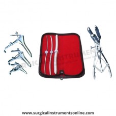 Hegar uterine dilator 3 pieces set,3-4, 5-6, 13-14, mathieu speculum, grave 3pcs